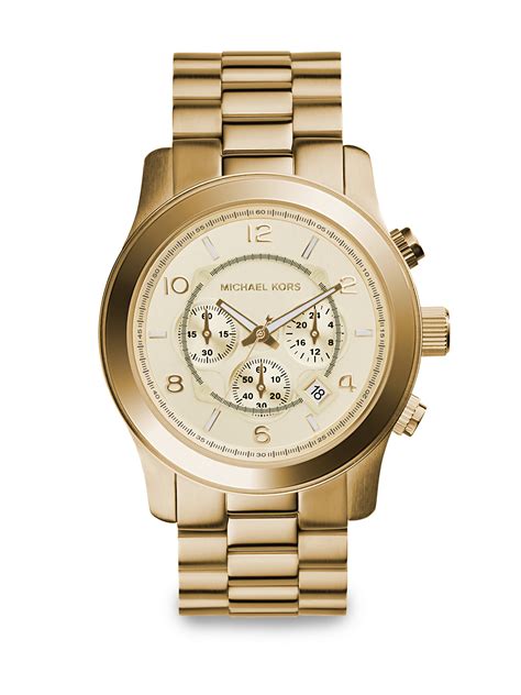 michael kors oversized gold watch